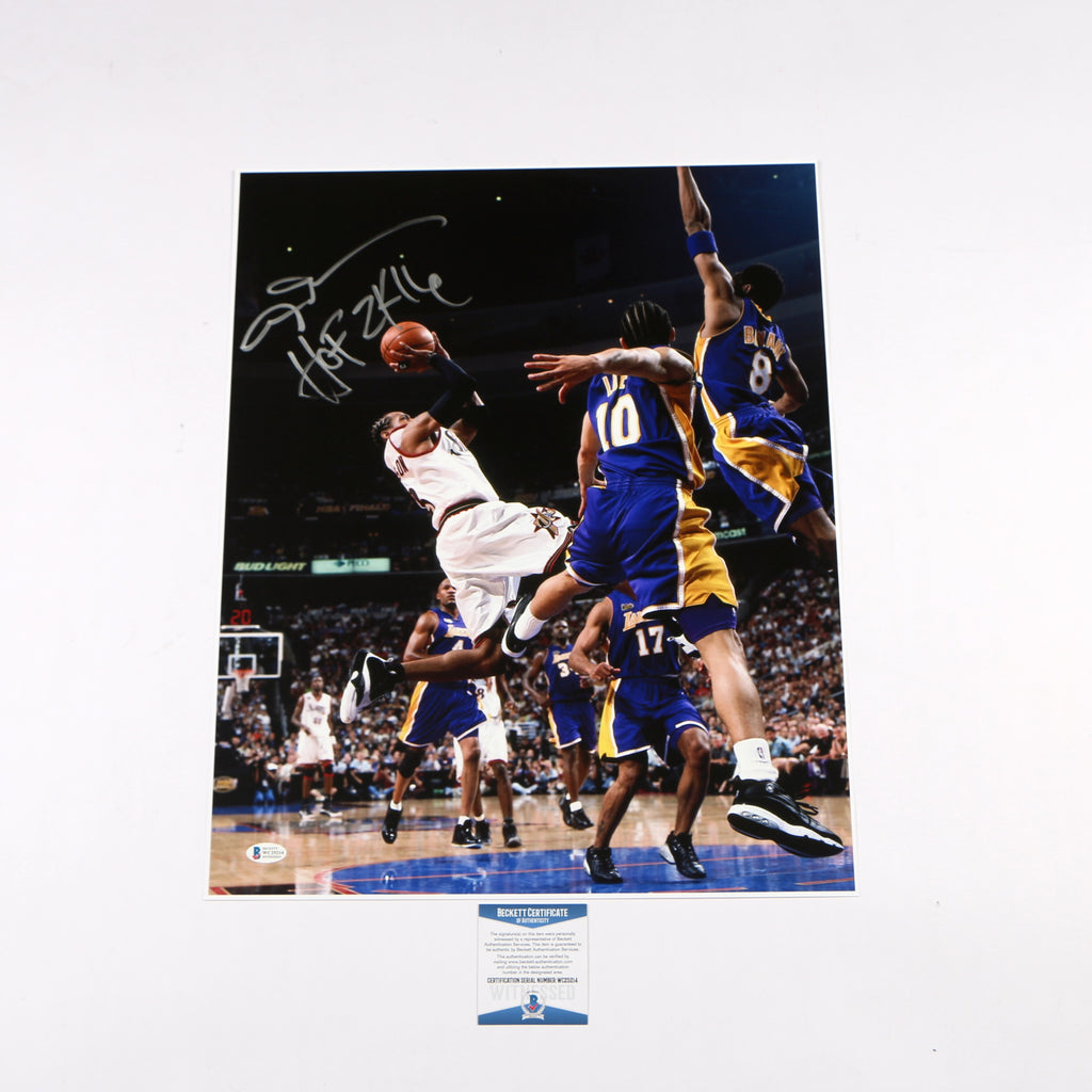 Allen Iverson Signed Photo 16x20 Philadelphia 76ers Iverson Auto Beckett