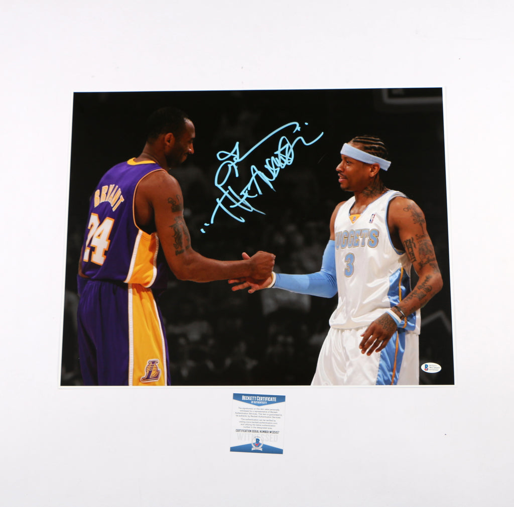 Allen Iverson Signed Photo 16x20 Denver Nuggets Iverson Kobe "The Answer" Beckett