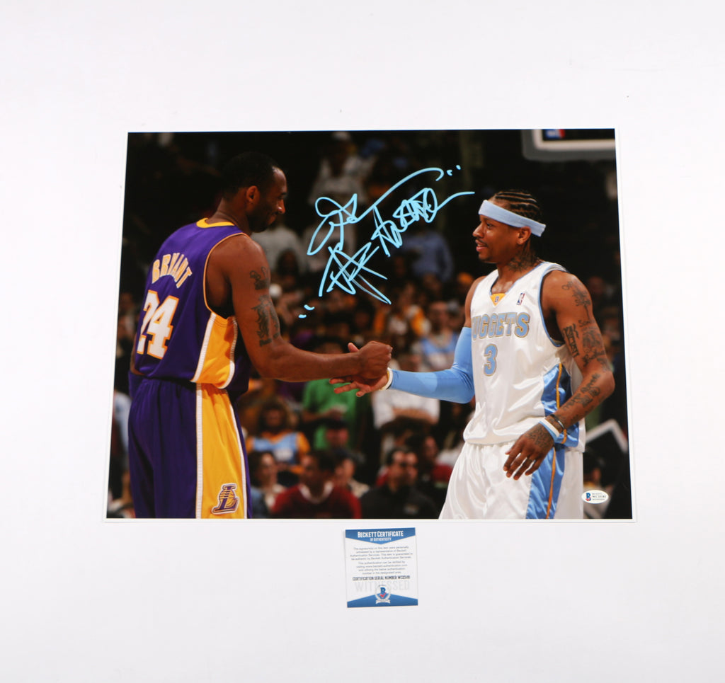 Allen Iverson Signed Photo 16x20 Denver Nuggets Iverson Kobe "The Answer" Beckett