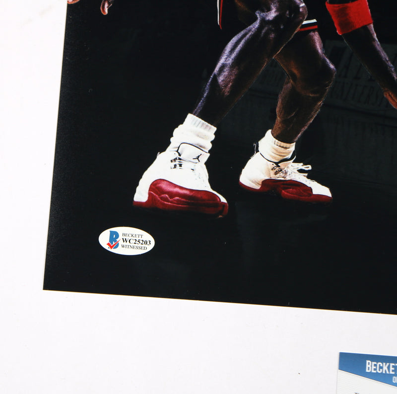 Allen Iverson Signed Photo 11x14 Michael Jordan Philadelphia 76ers Beckett