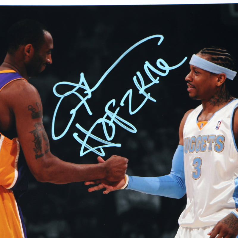 Allen Iverson Signed Photo 11x14 Kobe Bryant Philadelphia 76ers Beckett
