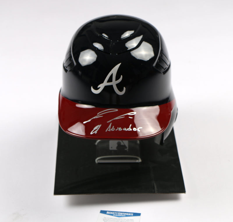Ronald Acuna Signed Helmet Full size Atlanta Braves MLB "El Abusador" Beckett