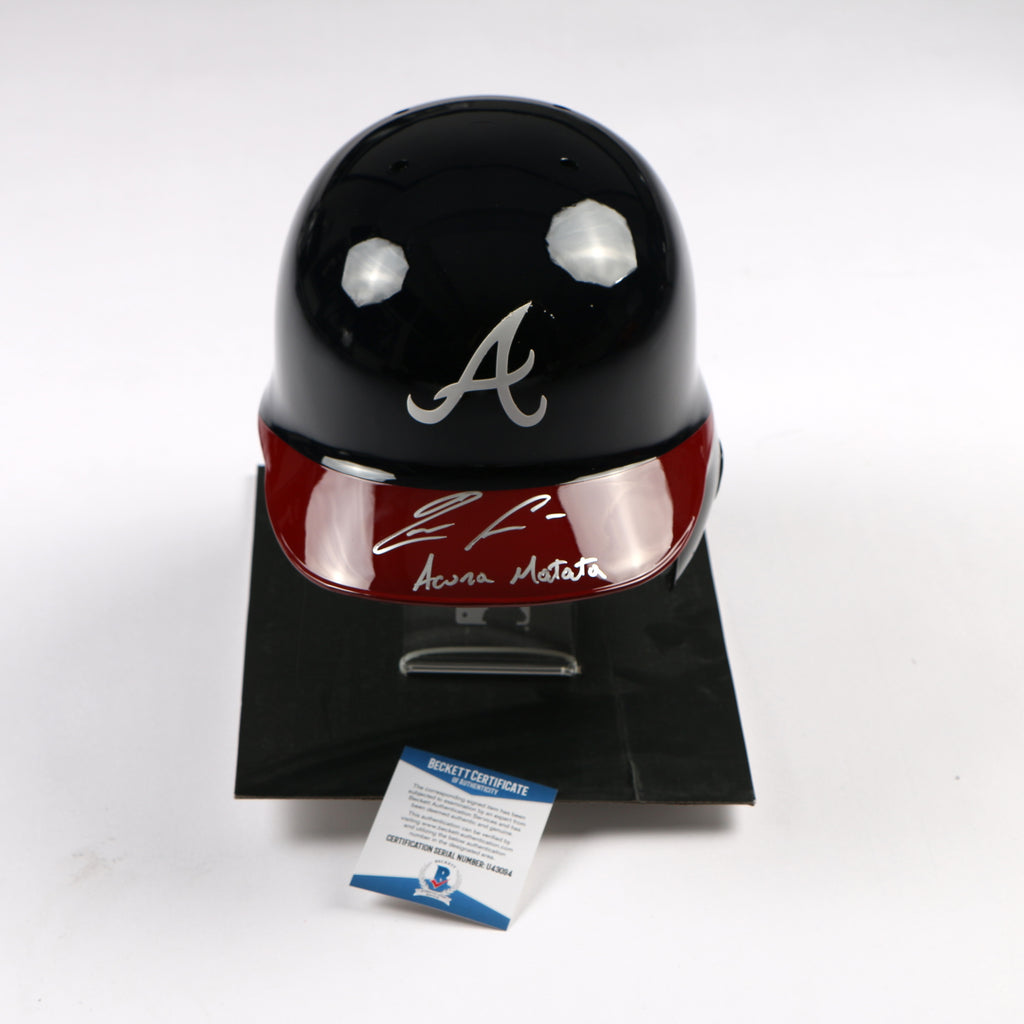 Ronald Acuna Signed Helmet full size Atlanta Braves MLB "Acuña Matata" Beckett