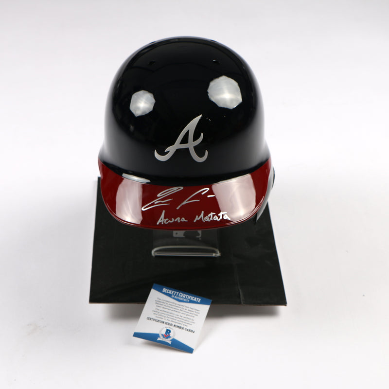 Ronald Acuna Signed Helmet full size Atlanta Braves MLB "Acuña Matata" Beckett