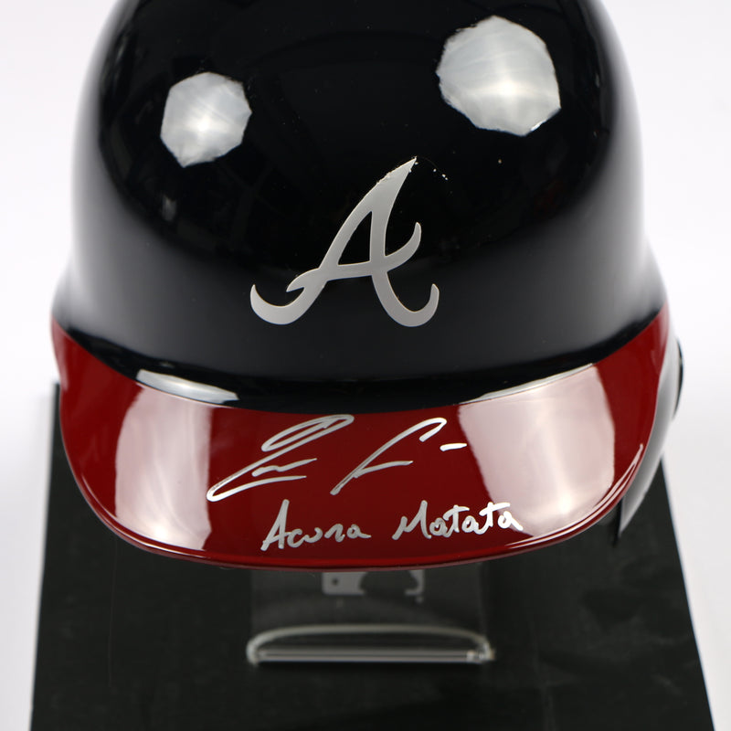 Ronald Acuna Signed Helmet full size Atlanta Braves MLB "Acuña Matata" Beckett
