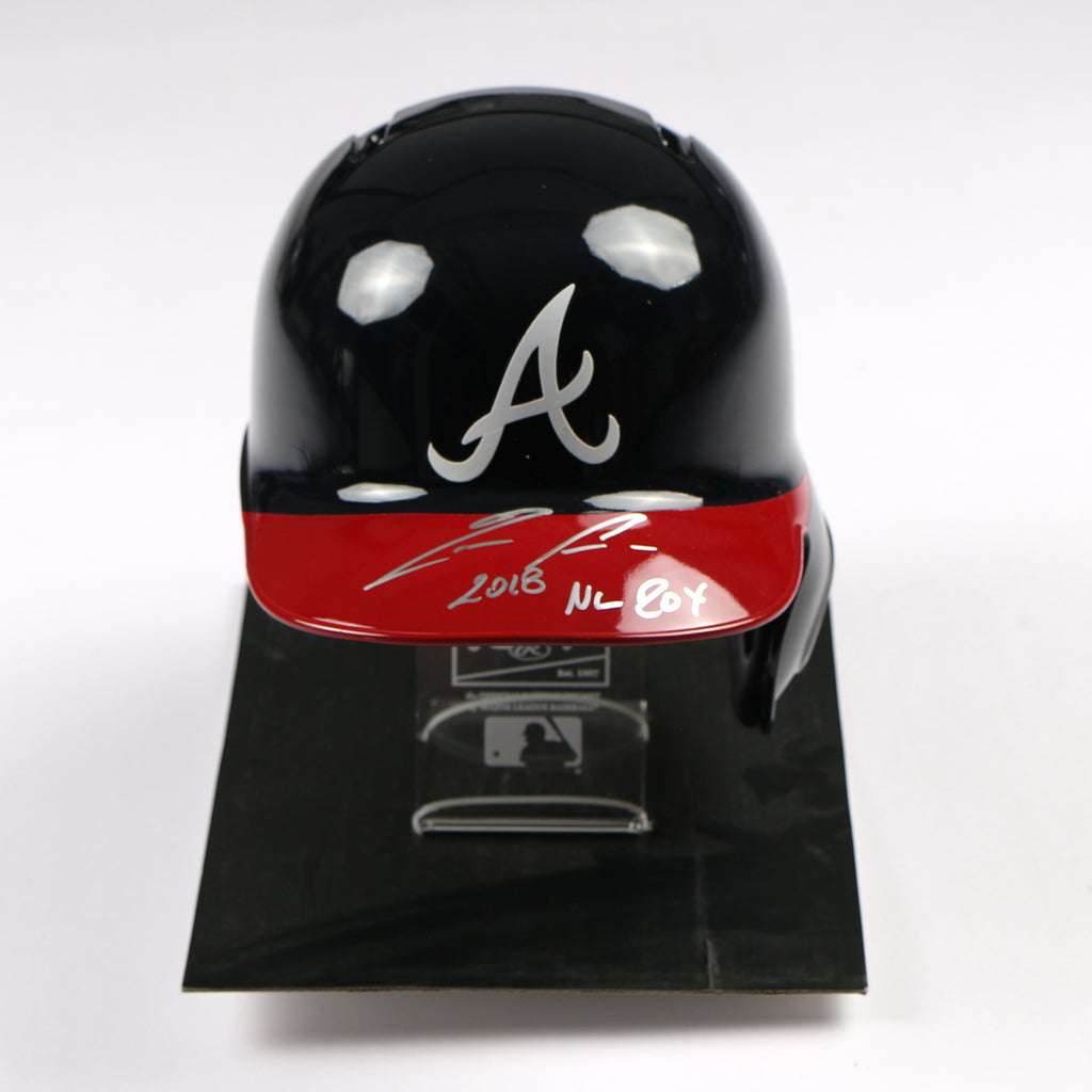 Ronald Acuna Signed Helmet full size Atlanta Braves MLB "2018 NL ROY" Beckett