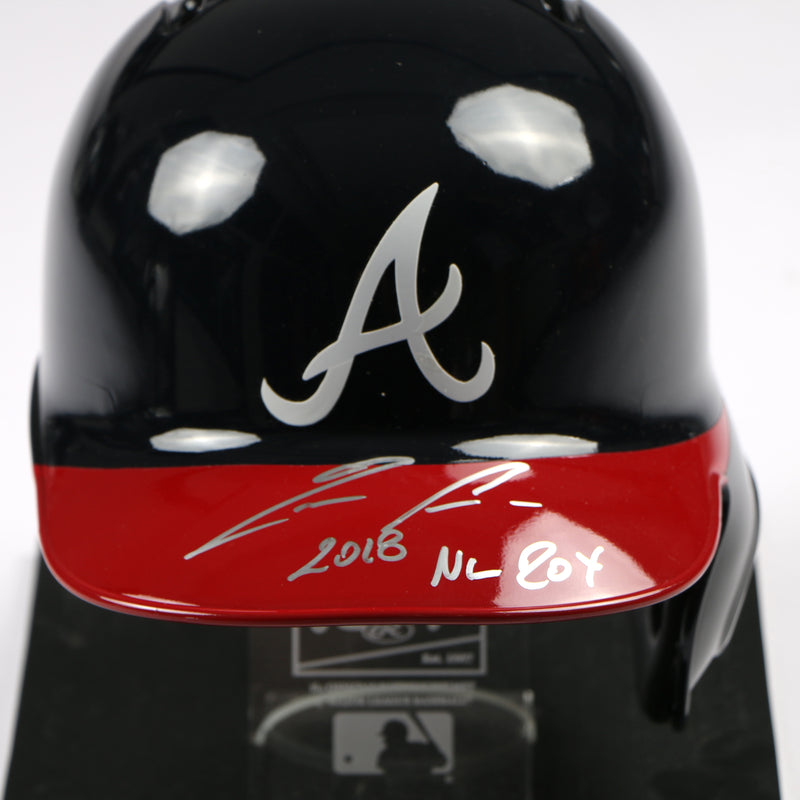 Ronald Acuna Signed Helmet full size Atlanta Braves MLB "2018 NL ROY" Beckett