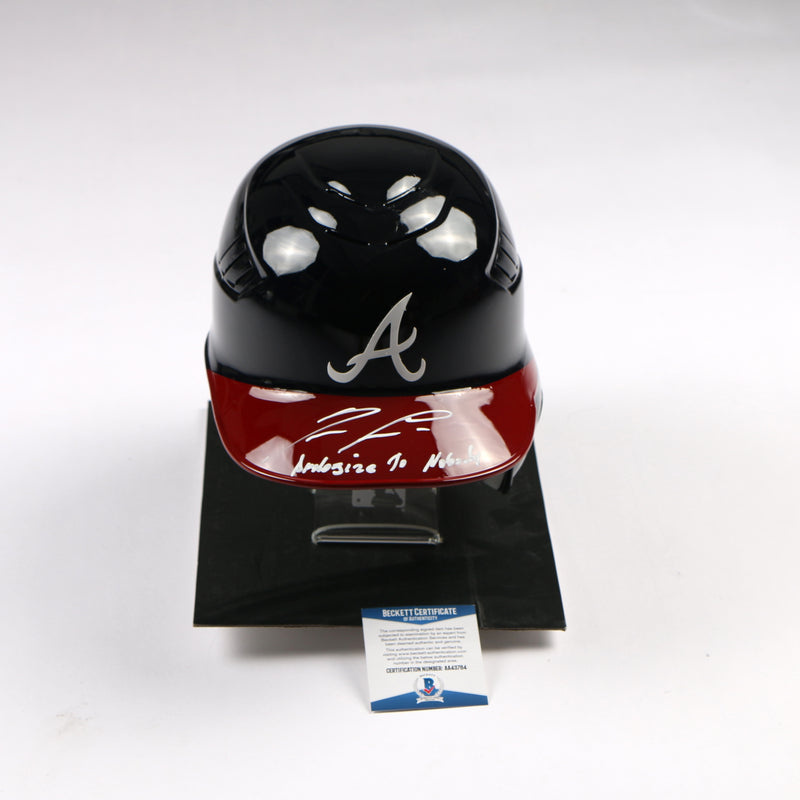 Ronald Acuna Signed Helmet Atlanta Braves MLB "Apologize to Nobody" Beckett