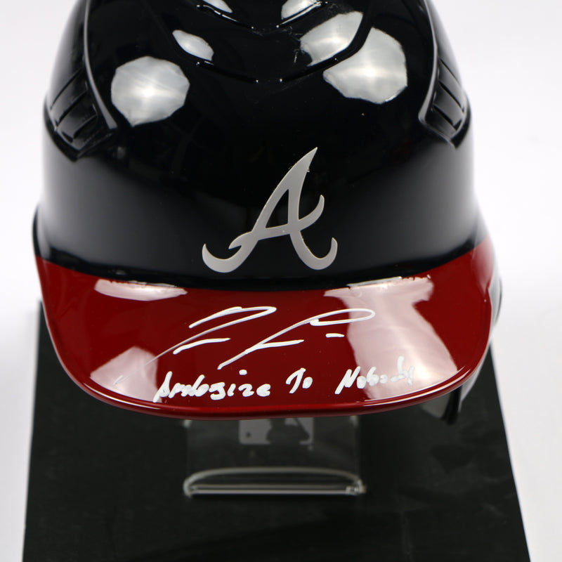 Ronald Acuna Signed Helmet Atlanta Braves MLB "Apologize to Nobody" Beckett
