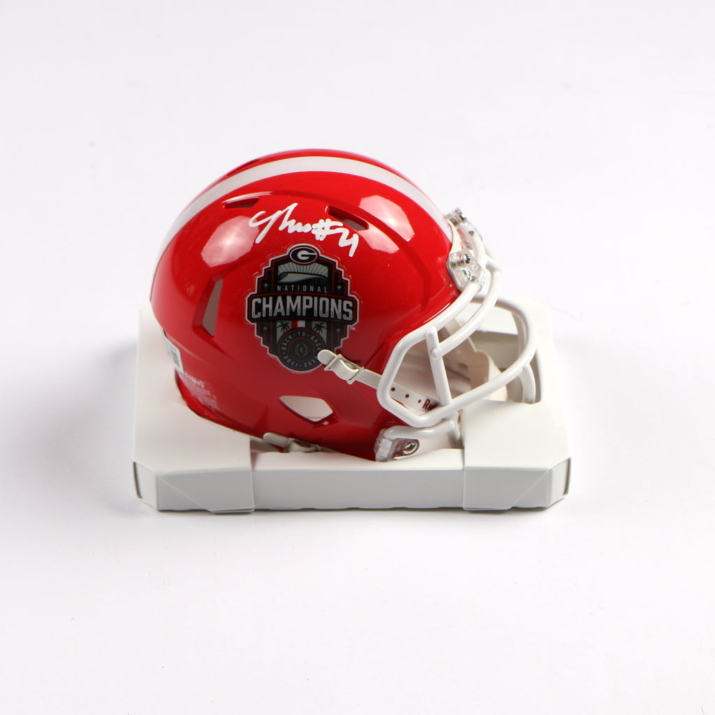 Nolan Smith Signed Mini Helmet Georgia Bulldogs 2022 National Champs Beckett