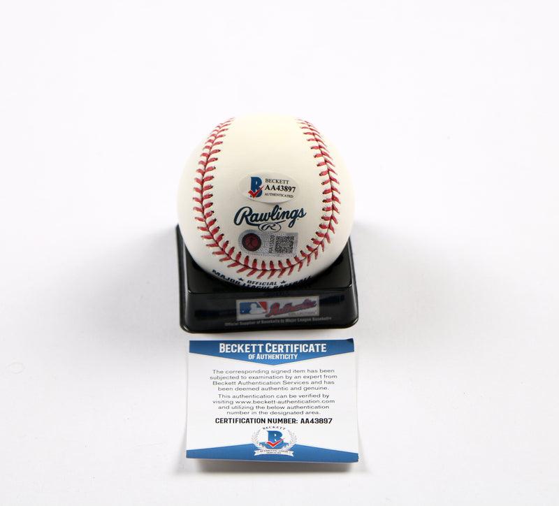 Ronald Acuna Jr Signed baseball 150th Anniversary Baseball Atlanta Braves Beckett