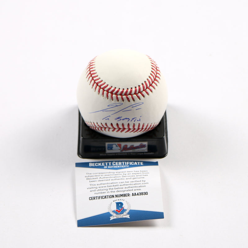 Ronald Acuna Jr Signed Baseball Atlanta Braves Inscribed La Bestia Beckett
