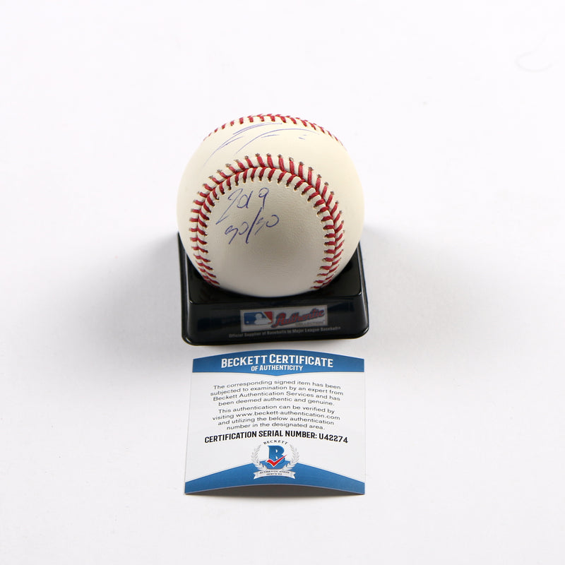 Ronald Acuna Jr. Signed Baseball Atlanta Braves "2019 30/30" Beckett