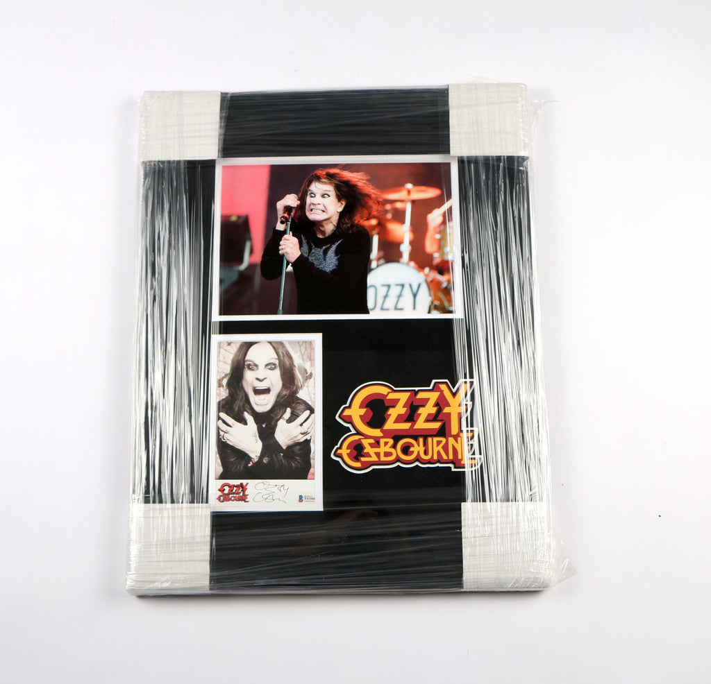 Ozzy Osbourne Signed Photo insert Framed Auto Ozzy Prince of Darkness Beckett
