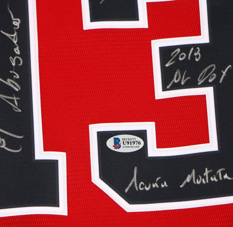 Ronald Acuna Jr. Signed Jersey Red Atlanta Braves Acuna Auto 3 Inscriptions Beckett