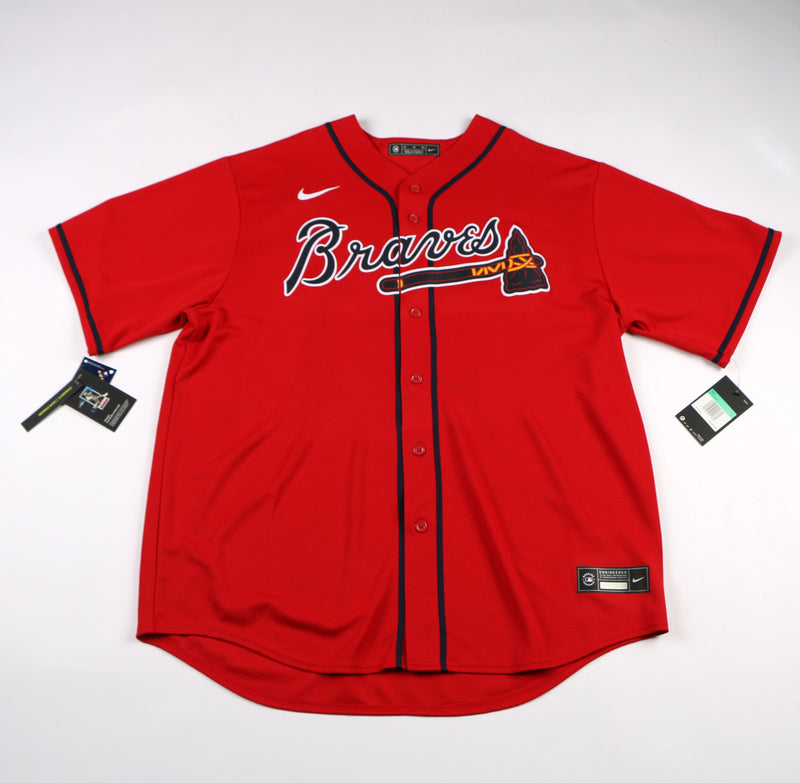 Ronald Acuna Jr. Signed Jersey Red Atlanta Braves Acuna Auto 3 Inscriptions Beckett