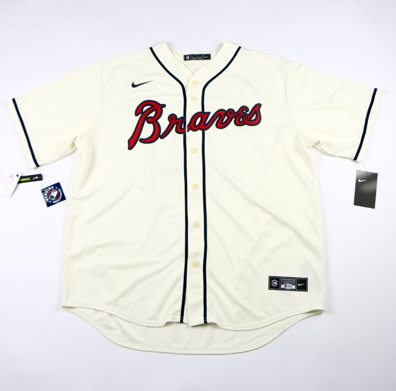 Ronald Acuna Jr. Signed Jersey Cream Atlanta Braves Acuna Auto Jersey Beckett
