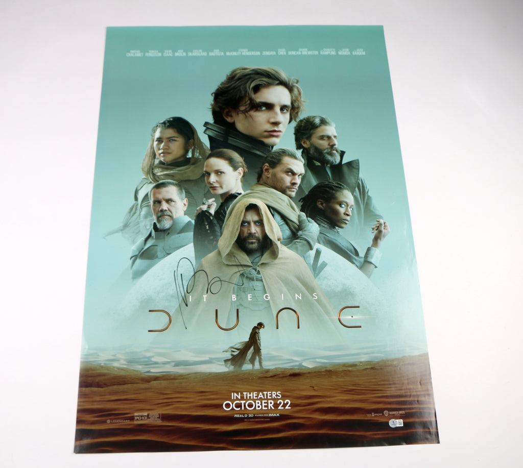 Javier Bardem Signed Poster Authentic Full Size Dune Auto Dune Movie Beckett