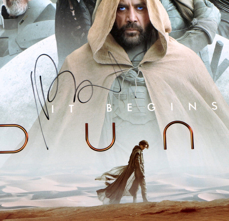 Javier Bardem Signed Poster Authentic Full Size Dune Auto Dune Movie Beckett