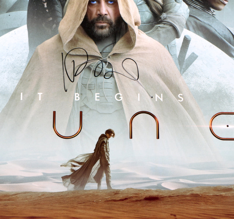 Javier Bardem Signed Poster Authentic Full Size Dune Auto Dune Movie Beckett