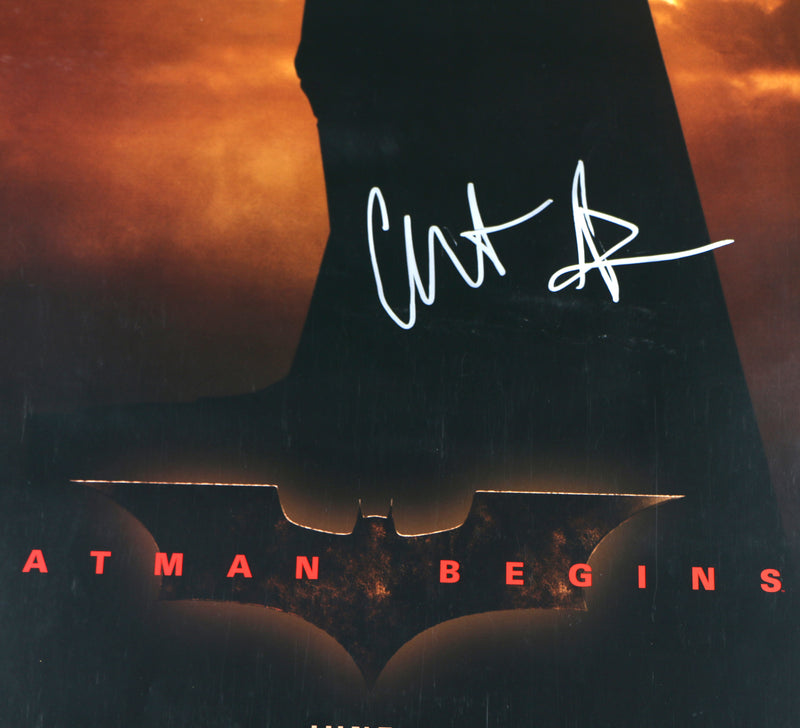 Christian Bale Signed Poster Original Batman Begins Full Size Autograph Beckett