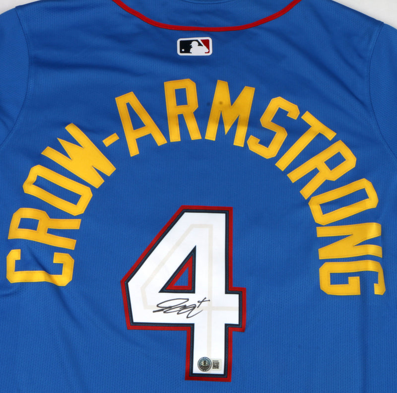 Pete Crow Armstrong Signed Jersey 2025 All Star Game Chicago Cubs Beckett