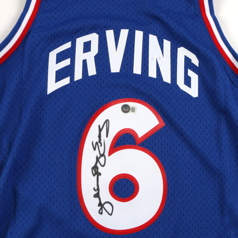 Julius Erving Signed Jersey Philadelphia 76ers Mitchell & Ness Dr. J Signed Beckett