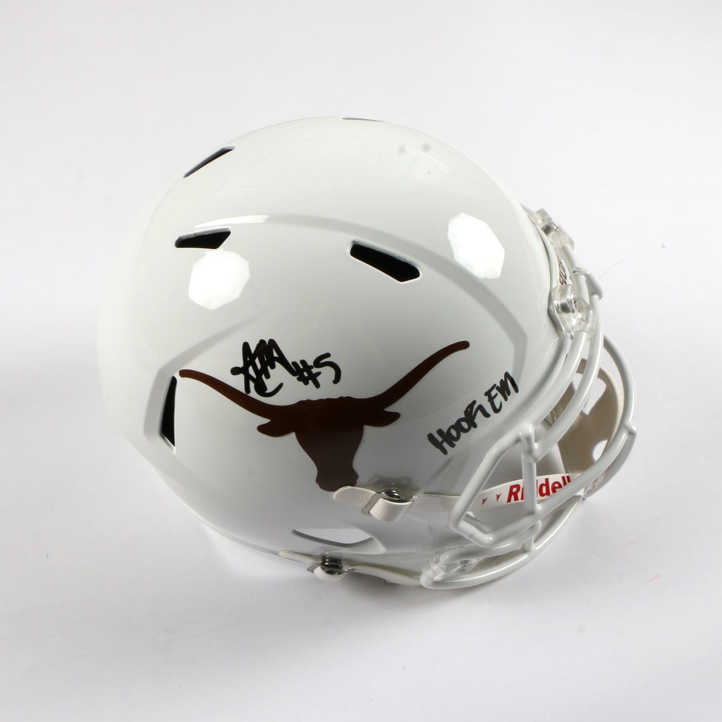 Adonai Mitchell Signed Helmet Full size Texas Longhorn Beckett