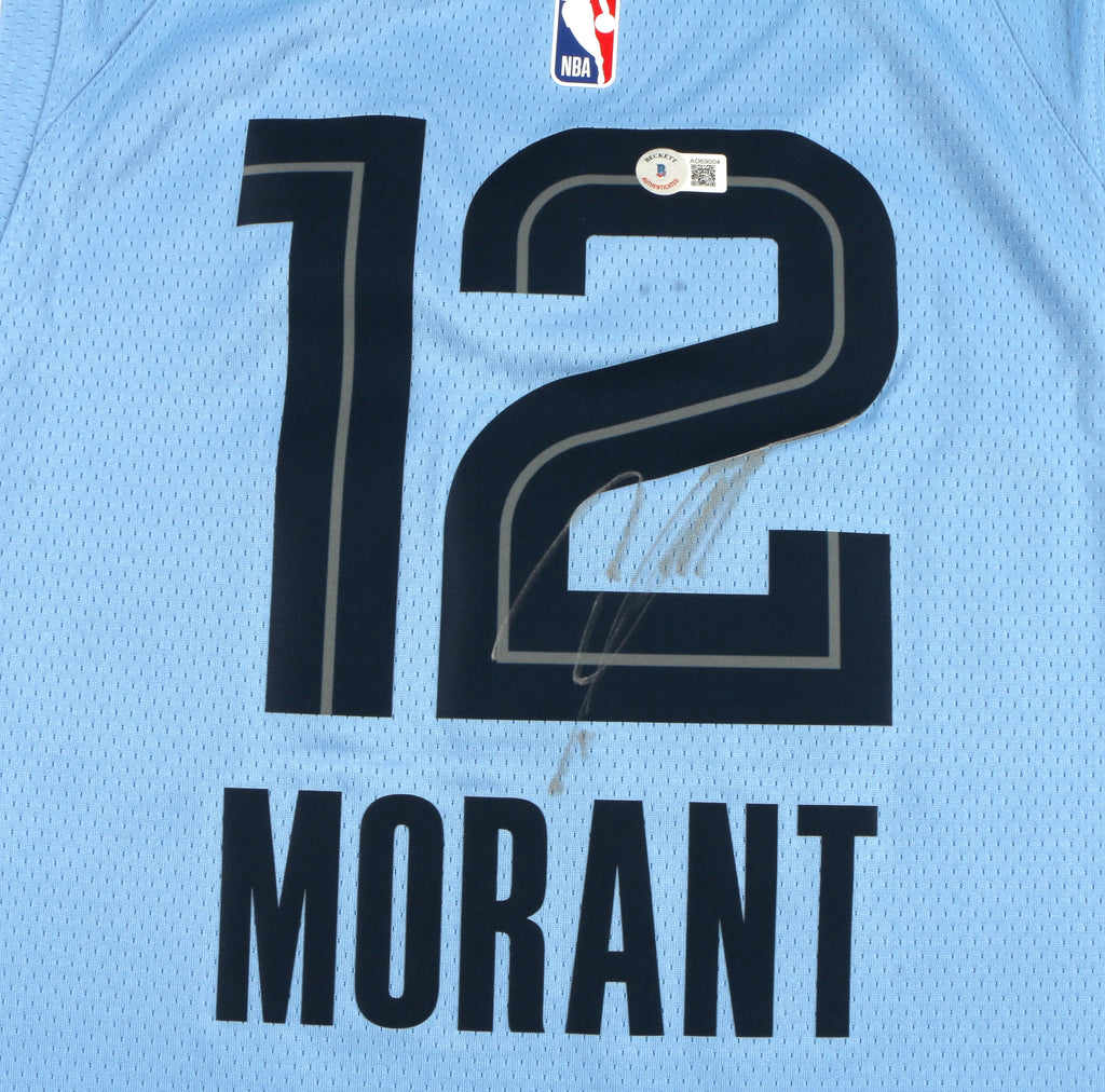 JA Morant Signed Autographed Jersey Memphis Grizzlies Beckett