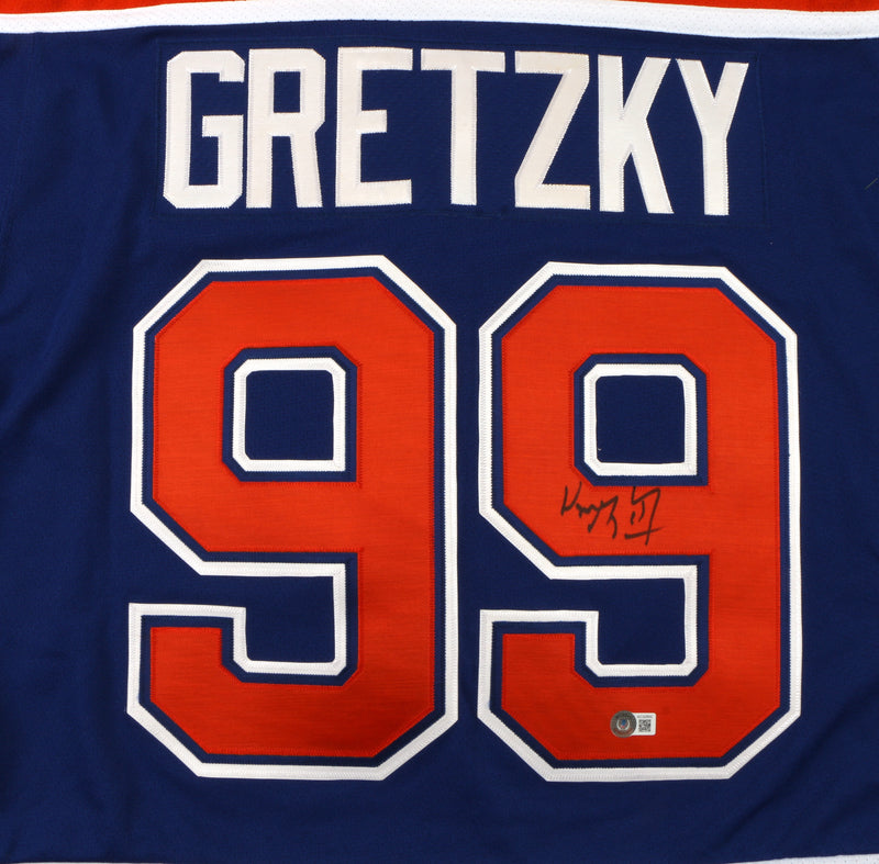 Wayne Gretzky signed autographed Jersey Edmonton Oilers Beckett COA