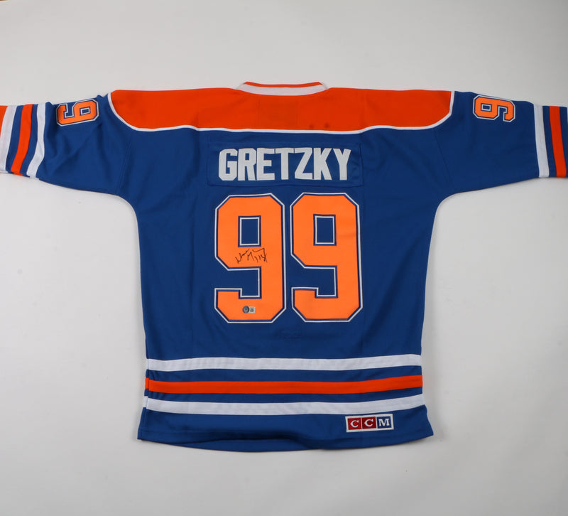 Wayne Gretzky signed autographed Jersey Edmonton Oilers Beckett