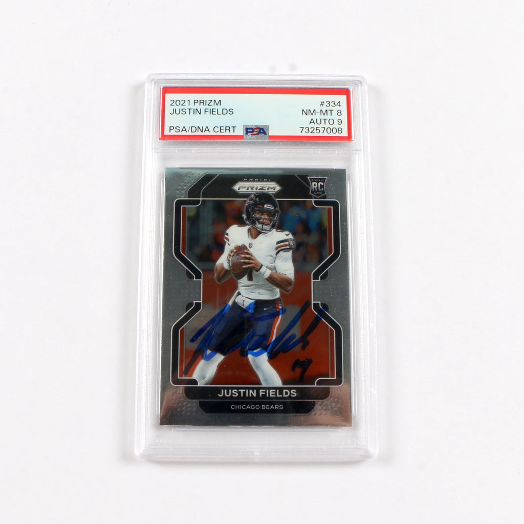 Justin Fields Signed Autograph 2021 Prizm #334 PSA/DNA On Card Rare