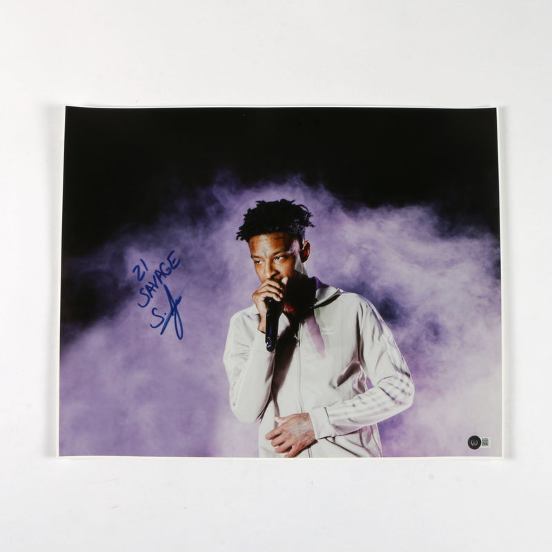 21 Savage Signed 16x20 Photo Beckett