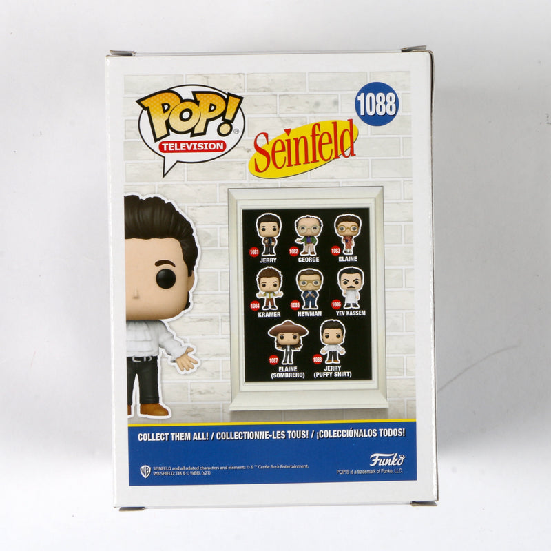 Jerry Seinfeld Signed Funko Pop 1088 "Jerry (Puffer Shirt)" Seinfeld Autograph Beckett COA