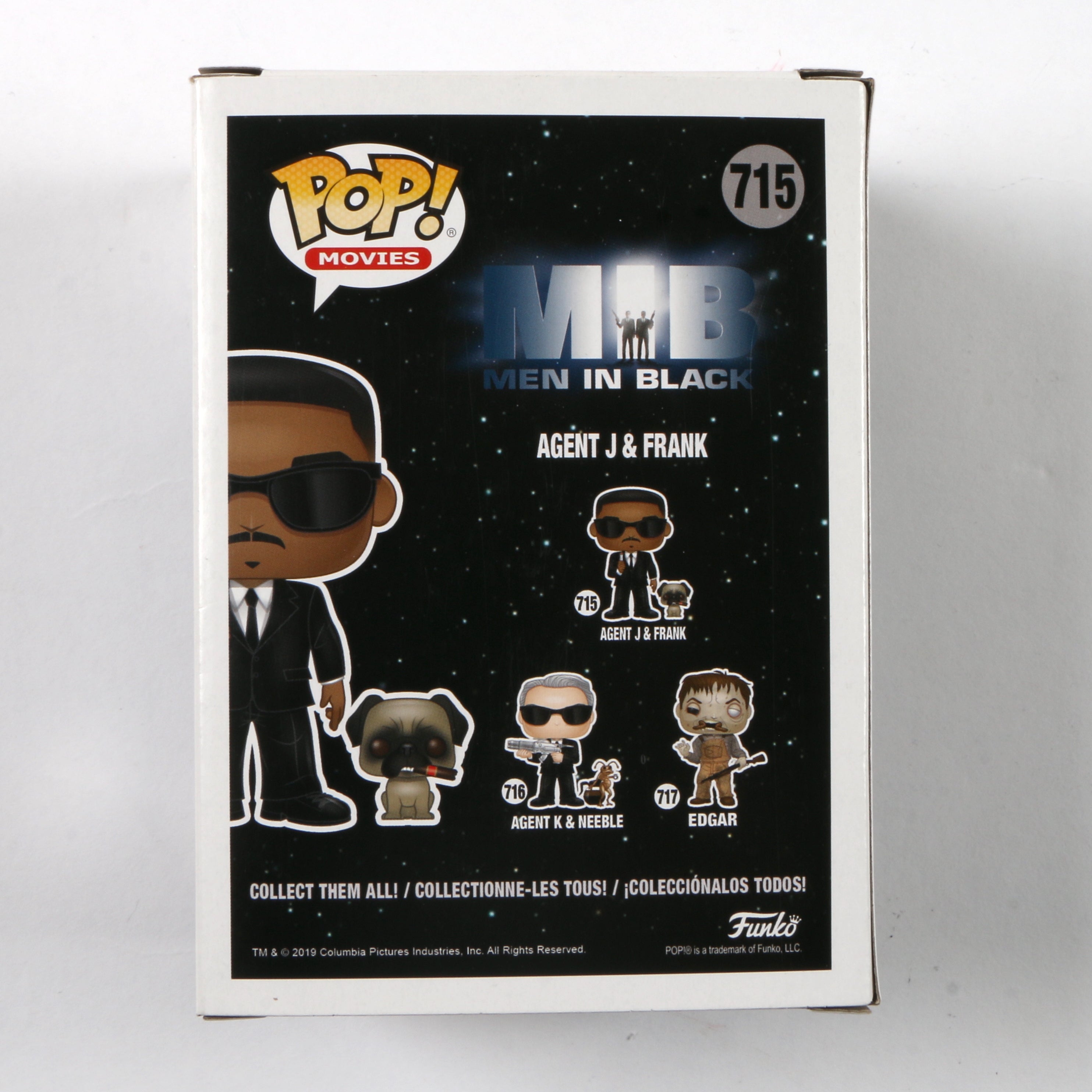 Will Smith Signed Funko Pop 715 Men In Black MIB 'Agent J