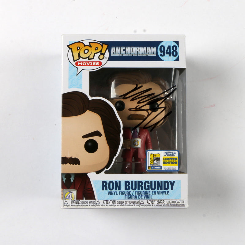 Will Ferrell Signed Funko Pop 948 "Ron Burgundy" Anchorman Autograph Beckett COA