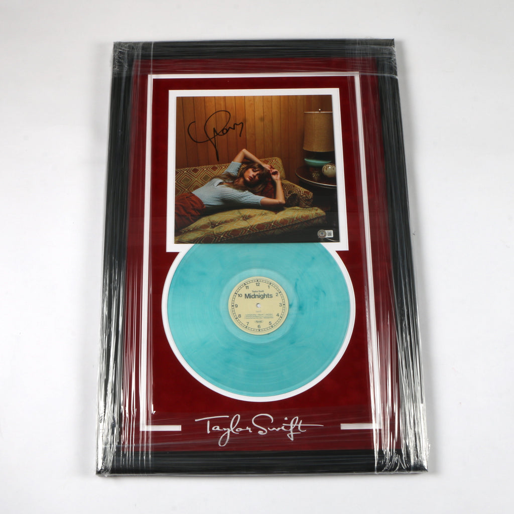 Taylor Swift Signed Vinyl Insert Cover Framed Beckett