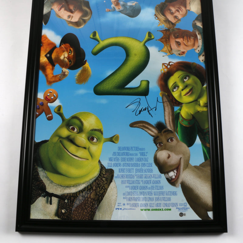 Eddie Murphy Signed Shrek 2 Poster Framed 27x40 Movie Poster Beckett