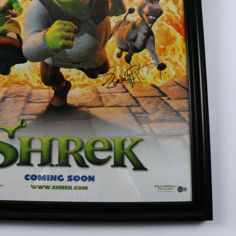 Eddie Murphy Signed Shrek Poster Framed 27x40 Movie Poster Beckett