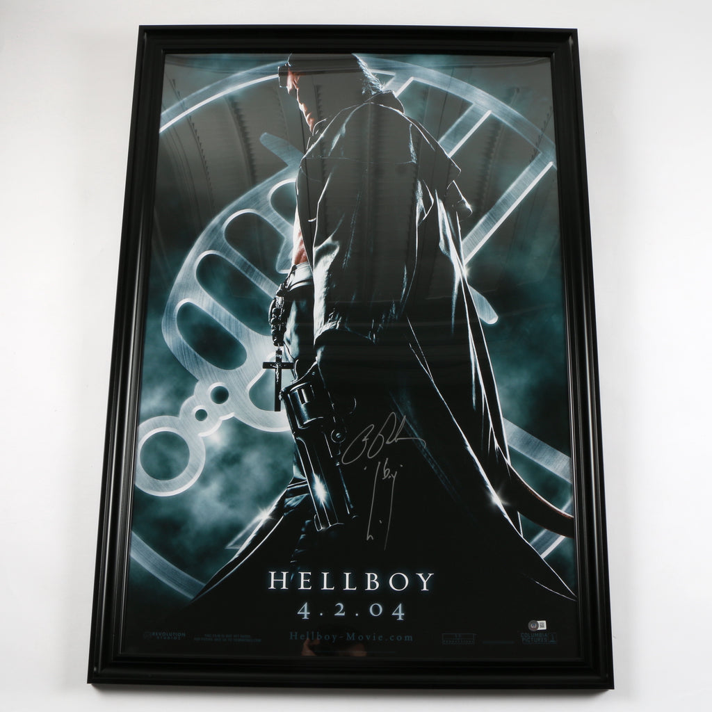 Ron Perlman Signed Hellboy Authentic Movie Poster-Beckett COA