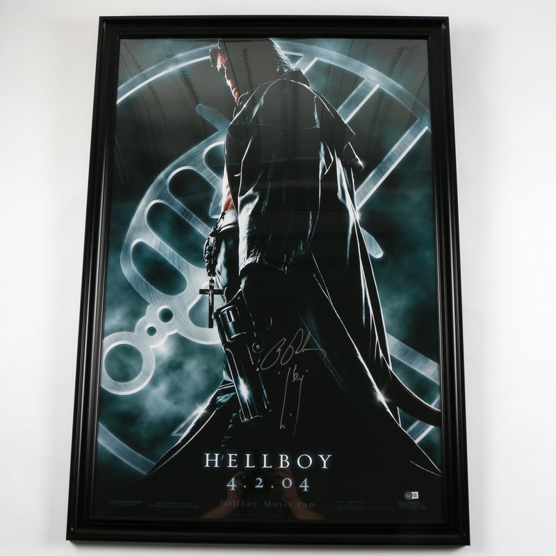 Ron Perlman Signed Hellboy Authentic Movie Poster-Beckett COA