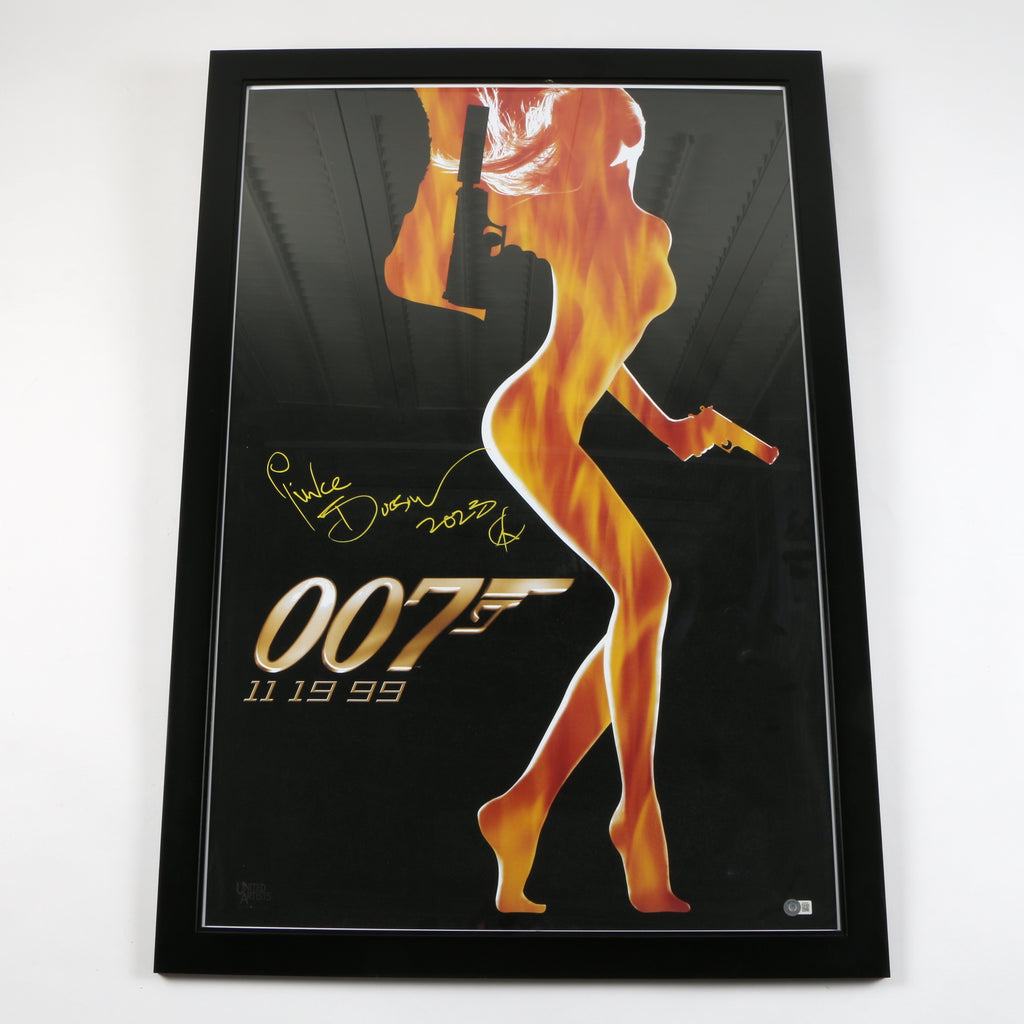 Pierce Brosnan Signed Authentic Movie Poster James Bond "The World is not enough" Beckett COA