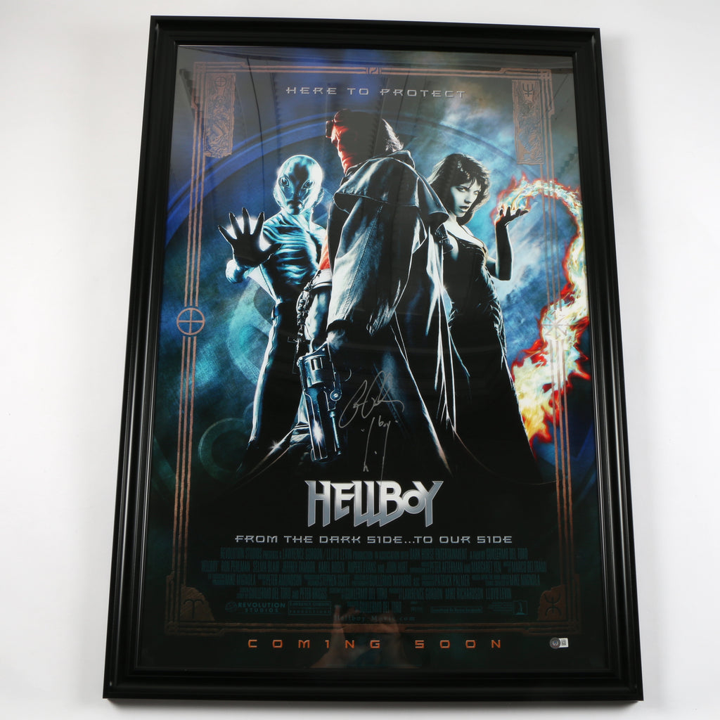 Ron Perlman Signed Hellboy Authentic Movie Poster-Beckett COA