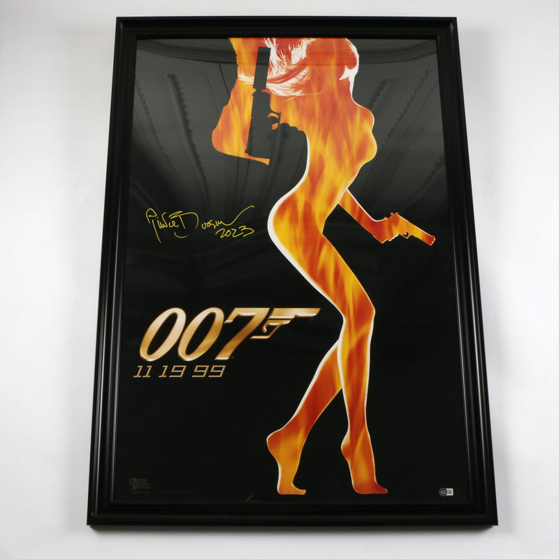 Pierce Brosnan Signed Authentic Movie Poster James Bond "The World is not enough" Beckett COA