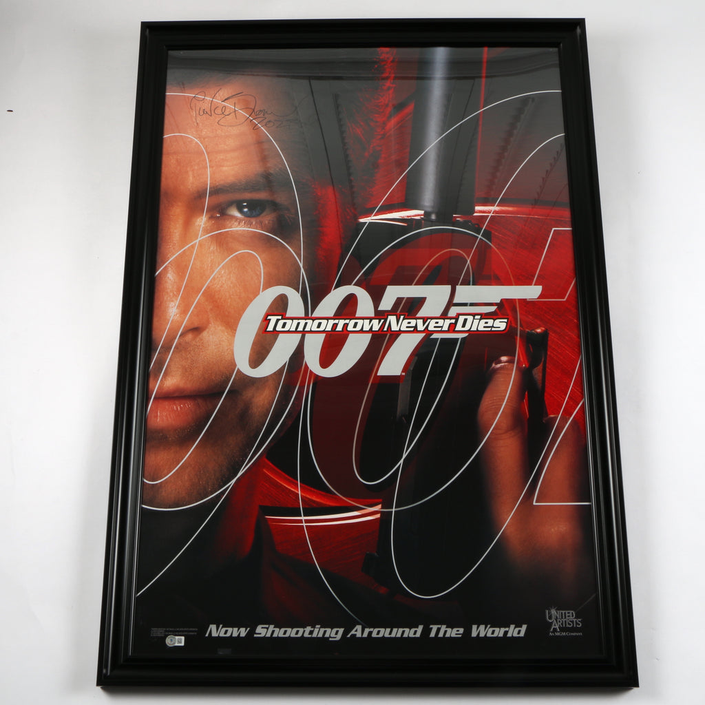 Pierce Brosnan Signed Authentic Movie Poster James Bond "Tomorrow Never Dies" Beckett COA