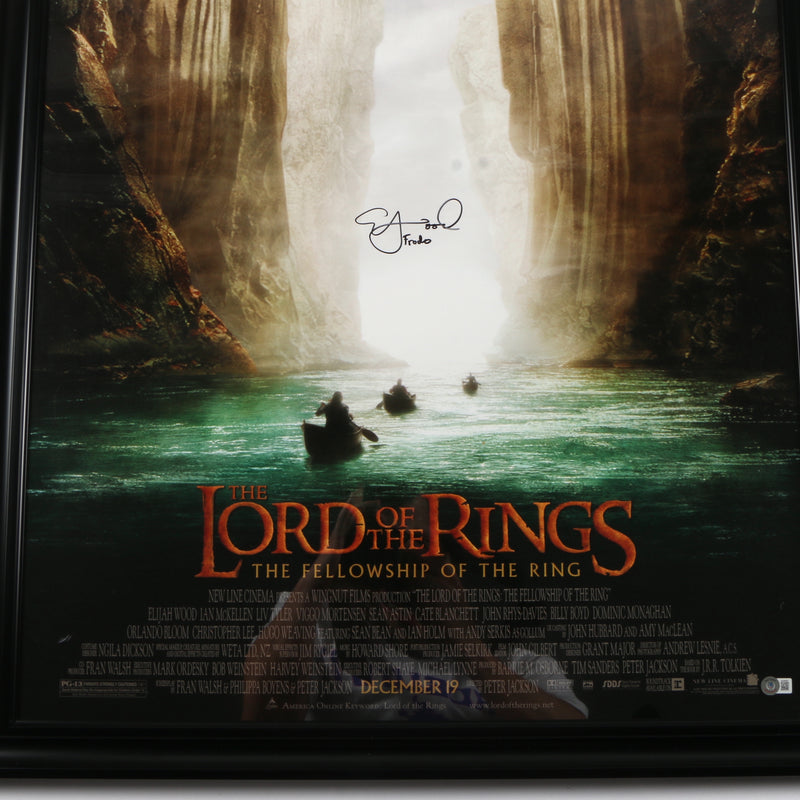 Elijah Wood Signed "Lord of The Rings: The Fellowship of The Ring" Framed Authentic Movie Poster - Beckett COA