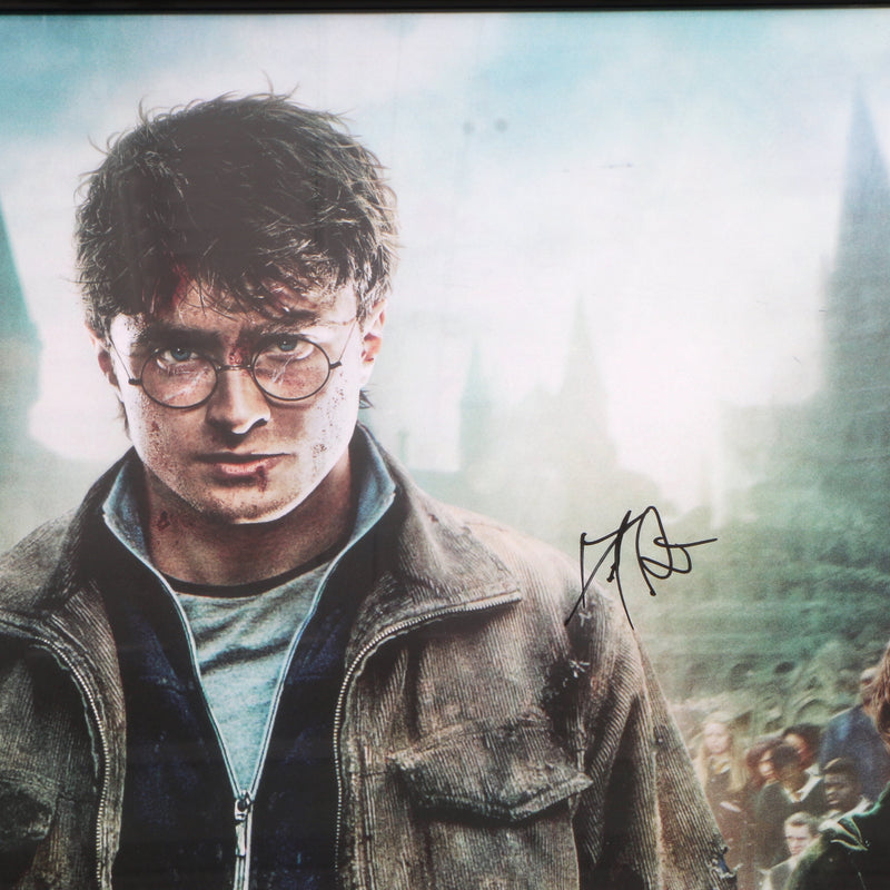 Daniel Radcliffe Signed Harry Potter "The Deathly Hallows" Poster Framed Movie Poster- COA Beckett