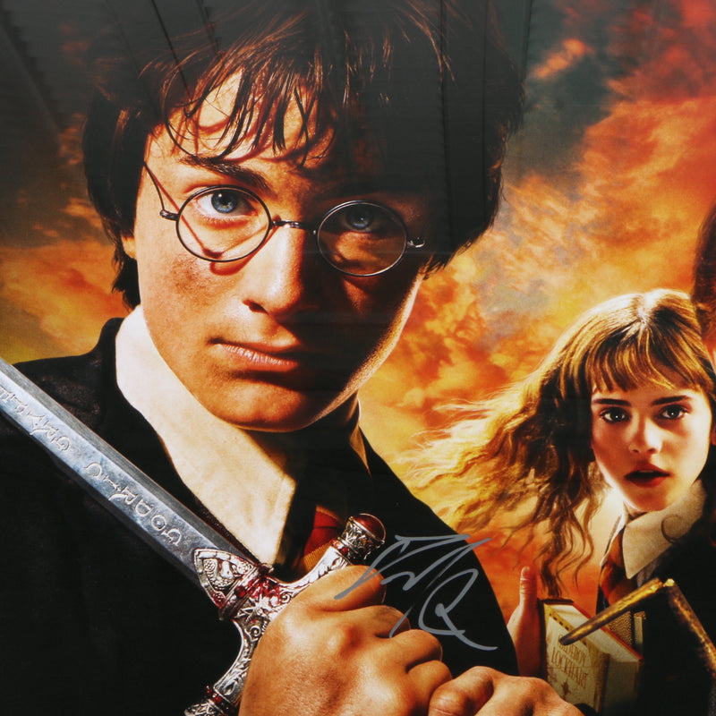 Daniel Radcliffe Signed Harry Potter "Chamber of Secrets" Poster Framed Movie Poster- COA Beckett