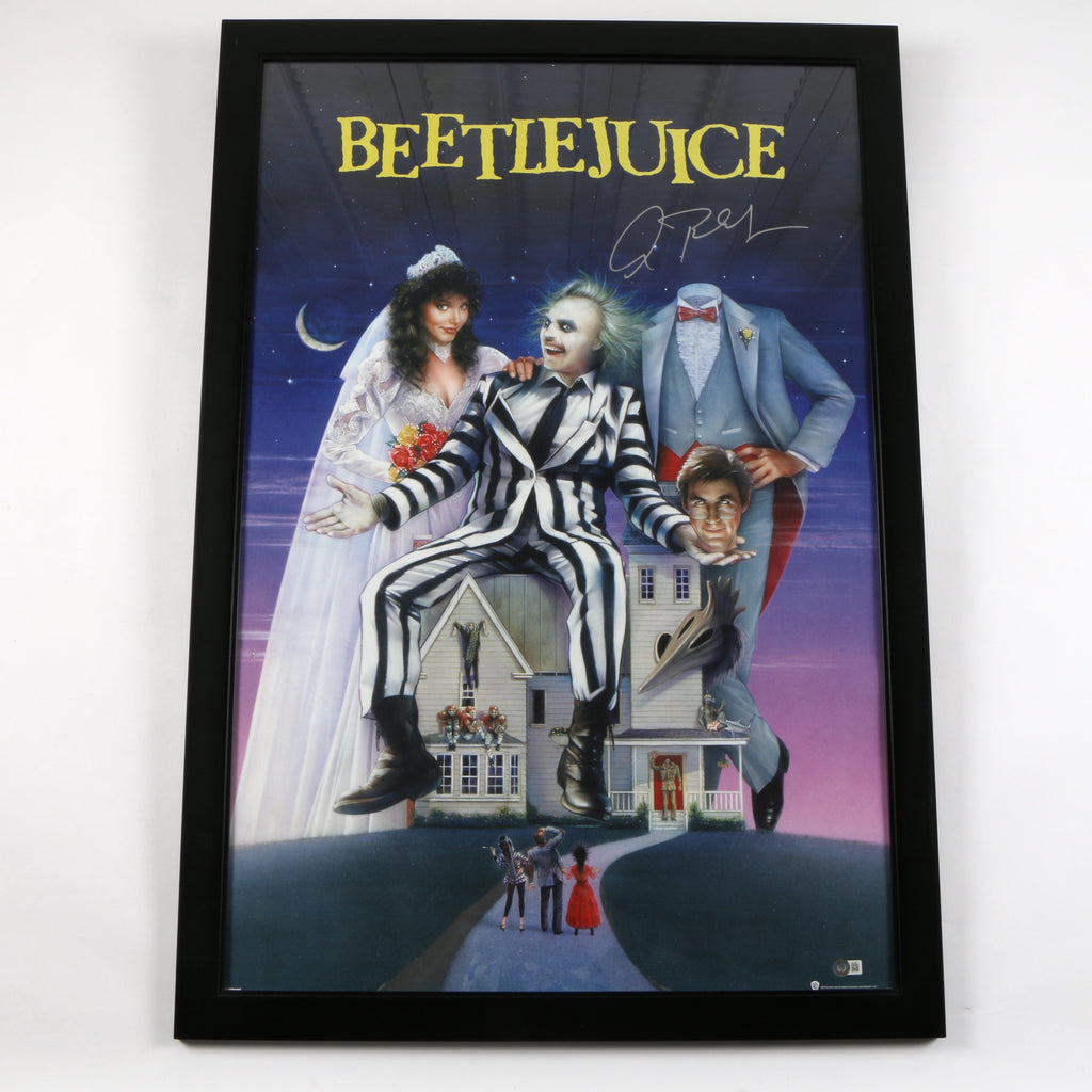 Alec Baldwin Signed "Beetlejuice" Movie Poster - Framed 24x36 - Beckett COA