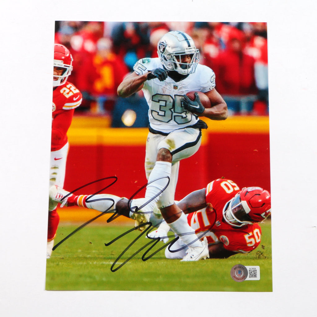 Zamir White Signed 8x10 Las Vegas Raiders- COA Beckett